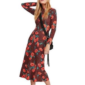 Free People Retro Romance Midi Dress